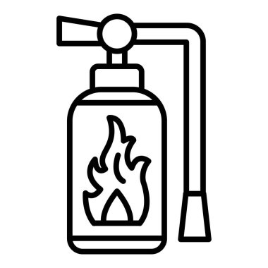 Vector Design Illustration Fire Extinguisher Icon Style