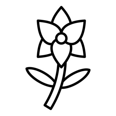 Vector Design Illustration Orchid Icon Style