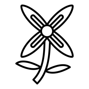 Vector Design Illustration Ixora Icon Style