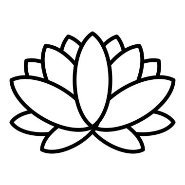 Vector Design Illustration Lotus Flower Icon Style