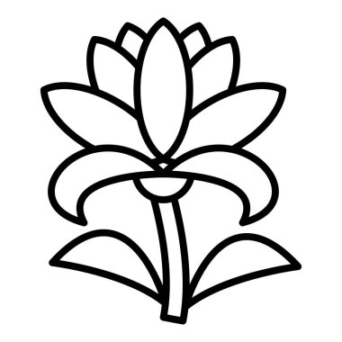 Vector Design Illustration Lily Icon Style