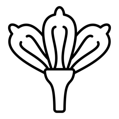 Vector Design Illustration Pea Flower Icon Style