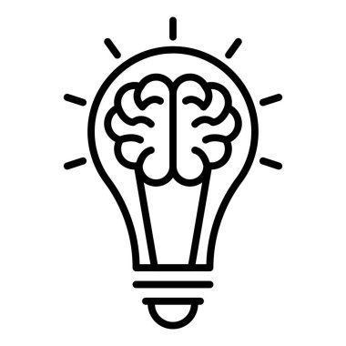 Vector Design Illustration Creative Brain Icon Style