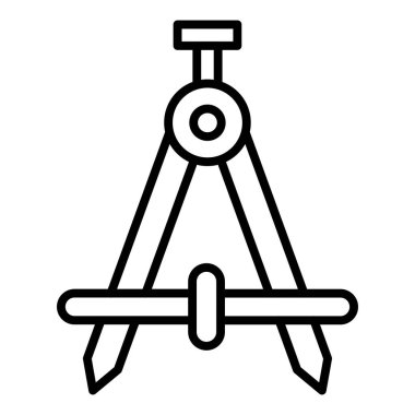 Vector Design Illustration Drawing Compass Icon Style