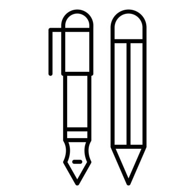 Vector Design Illustration Pen And Pencil Icon Style
