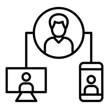 Vector Design Illustration Customer Data Platforms Icon Style