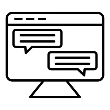 Vector Design Illustration Live Chat Icon Style