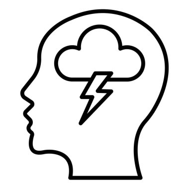 Vector Design Illustration Anxiety Icon Style