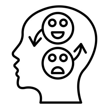 Vector Design Illustration Bipolar Emotion Icon Style