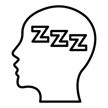 Vector Design Illustration Fatigue Icon Style