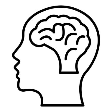 Vector Design Illustration Brain Icon Style