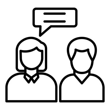 Vector Design Illustration Couple Counseling Icon Style