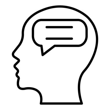 Vector Design Illustration Inner Dialogue Icon Style