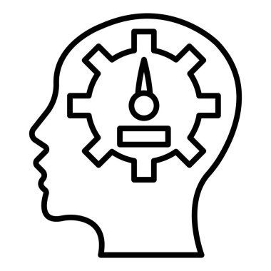 Vector Design Illustration Mental Control Icon Style