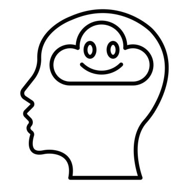 Vector Design Illustration Positive Thinking Icon Style