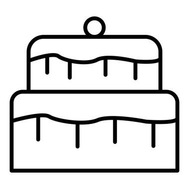 Vector Design Illustration Two Layered Cake Icon Style