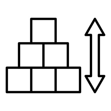 Vector Design Illustration Block Height Icon Style