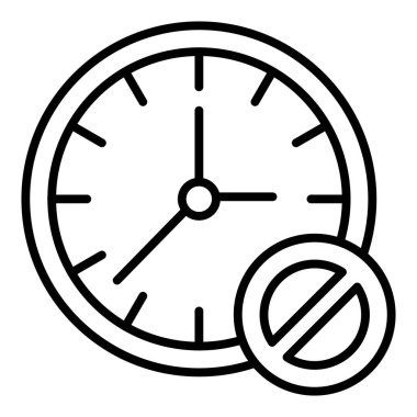 Vector Design Illustration Block Time Icon Style