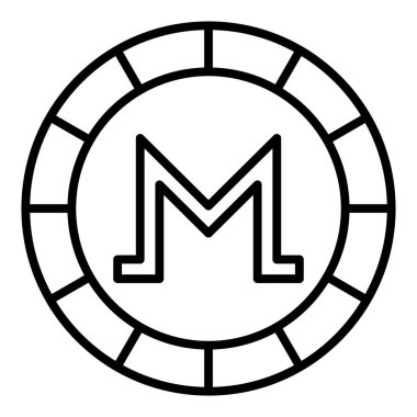 Vector Design Illustration Monero Icon Style