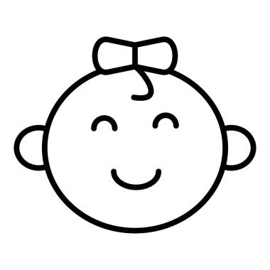 Vector Design Illustration Baby Girl Icon Style