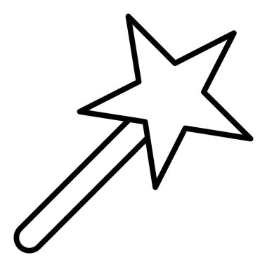 Vector Design Illustration Magic Stick Icon Style