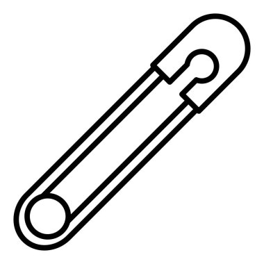 Vector Design Illustration Safety Pin Icon Style