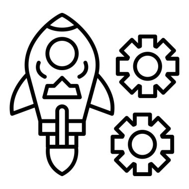 Vector Design Illustration Project Launch Icon Style