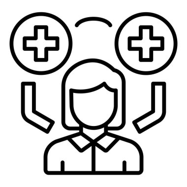 Vector Design Illustration Positive Thinking Icon Style