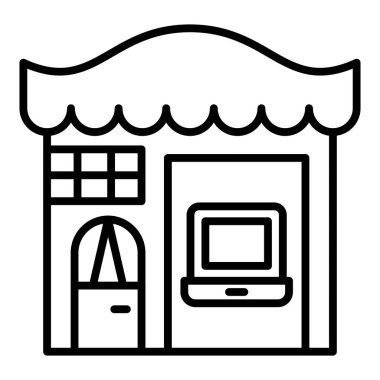 Vector Design Illustration Electronics Shop Icon Style