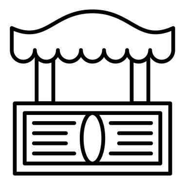 Vector Design Illustration Street Market Icon Style