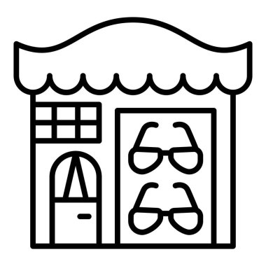 Vector Design Illustration Optical Shop Icon Style