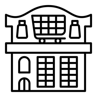 Vector Design Illustration Supermarket Icon Style
