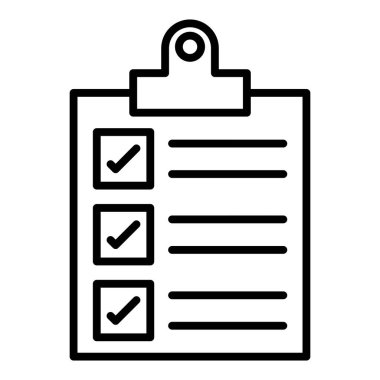 Vector Design Illustration Tasks Checklist Icon Style