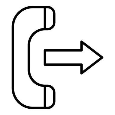 Vector Design Illustration Outgoing Call Icon Style