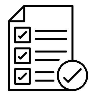 Vector Design Illustration Checking Files Icon Style