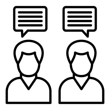 Vector Design Illustration Person Chatting Icon Style