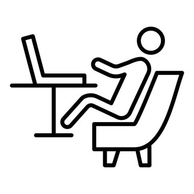 Vector Design Illustration Relax Work Icon Style