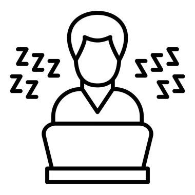 Vector Design Illustration Lazy Work Icon Style