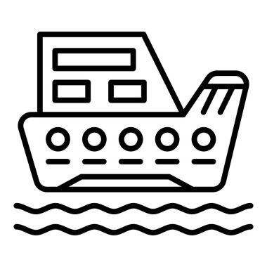 Vector Design Illustration Boat Icon Style