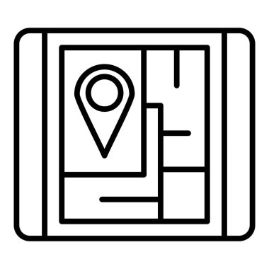 Vector Design Illustration GPS Icon Style