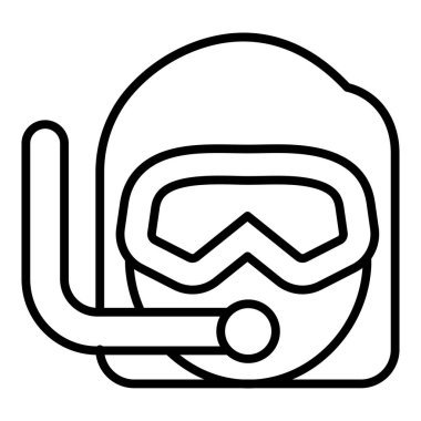Vector Design Illustration Scuba Diving Icon Style