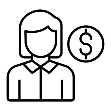 Vector Design Illustration Junior Sales Rep Icon Style