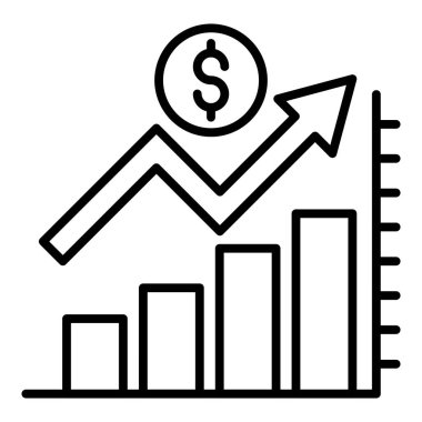 Vector Design Illustration Profit Icon Style
