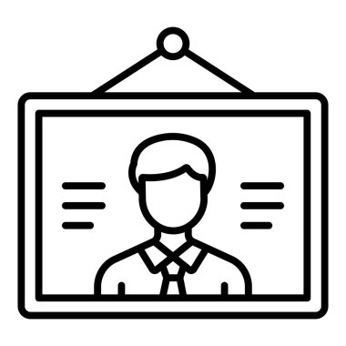 Vector Design Illustration Billboard Man Icon Style