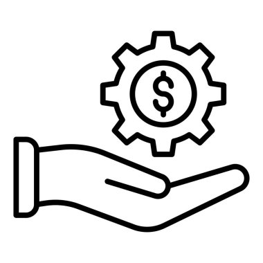 Vector Design Illustration Business Settings Icon Style