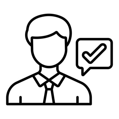 Vector Design Illustration Correct User Icon Style