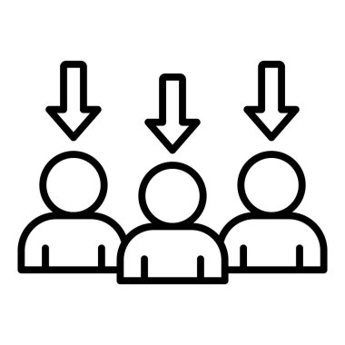 Vector Design Illustration Downsizing Icon Style