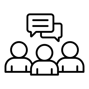 Vector Design Illustration Discussion Icon Style