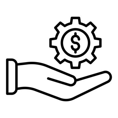 Vector Design Illustration Income Settings Icon Style