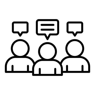 Vector Design Illustration Internal Meeting Icon Style